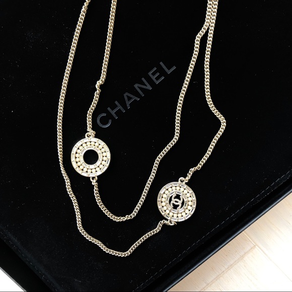 CHANEL Double Chain CC Necklace NWOT - Picture 1 of 8